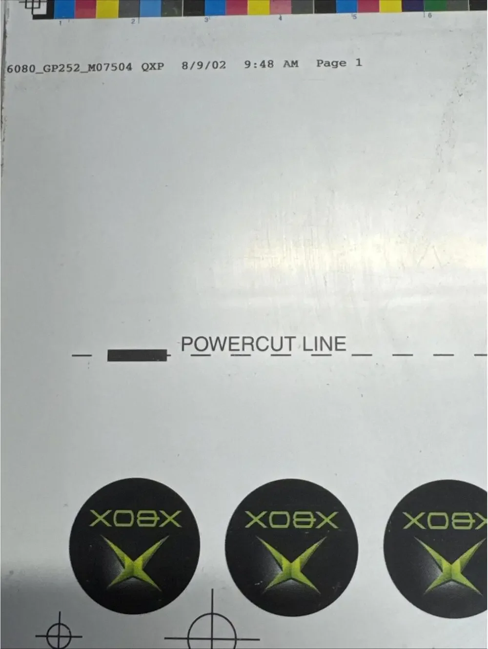 2002 Microsoft XBOX Sheet Of 264 Controller 1” Original Decals 1.5 Version 17018